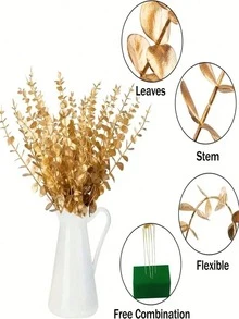 48 bông hoa giả màu vàng kim, chất lượng cao, giống như thật, thích hợp để tự làm bó hoa cưới, trang trí tiệc, phòng khách, nhà bếp, sân vườn, khách sạn, văn phòng, sinh nhật, đám cưới, Ngày Valentine, Ngày của Mẹ, tựu trường, trang trí vòng hoa tự làm cho tiệc mùa xuân, trang trí trong nhà và ngoài trời. - Vàng - Xem 4