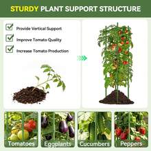 1 Pc Assembled Tomato Cage, Vegetable Support Stake, For Climbing Plants, Vegetables, Flowers, Fruits, Vines - Multicolor - View 2