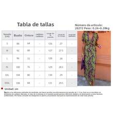 Nuevo vestido femenino de primavera 2026 vestido largo estampado de choque de moda elegante vestido de manga corta - Verde - Ver 8