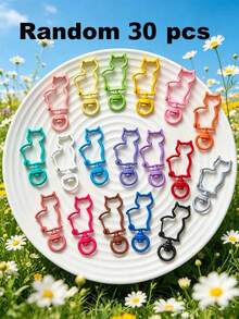 10/100pcs Multi-Color Metal Lobster Clasp Keychain, Classic Hook Chain Suitable For Jewelry Making Pendant Accessories - Keychain - View 13