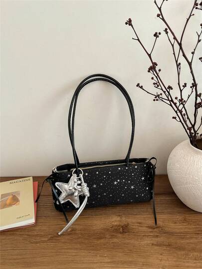 Fashionable Underarm Shoulder Bag With Star Decor For Women