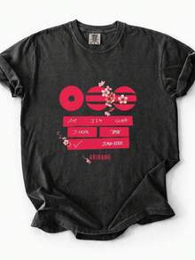 Arirang Floral Comfort Color T-Shirt, Arirang World Tour 2026 T-Shirt, Gift For Fans, Unisex Fan T-Shirt, Bangtan Concert T-Shirt, Fashion, Urban Style, Outdoor Clothing, Vacation Clothes, Warm Weather Clothes, Summer Casual Wear - 黑色 - 查看 7