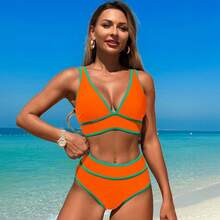 New 2026 Swimsuit, Ruffled Bikini, Sporty Two-Piece Swimsuit For Women. - Black - View 9