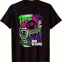 Printed T-Shirt For Men And Women - Black - View 1