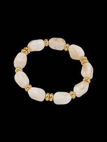1pc Abstract Textured Gold Bangle - Gold - View 11