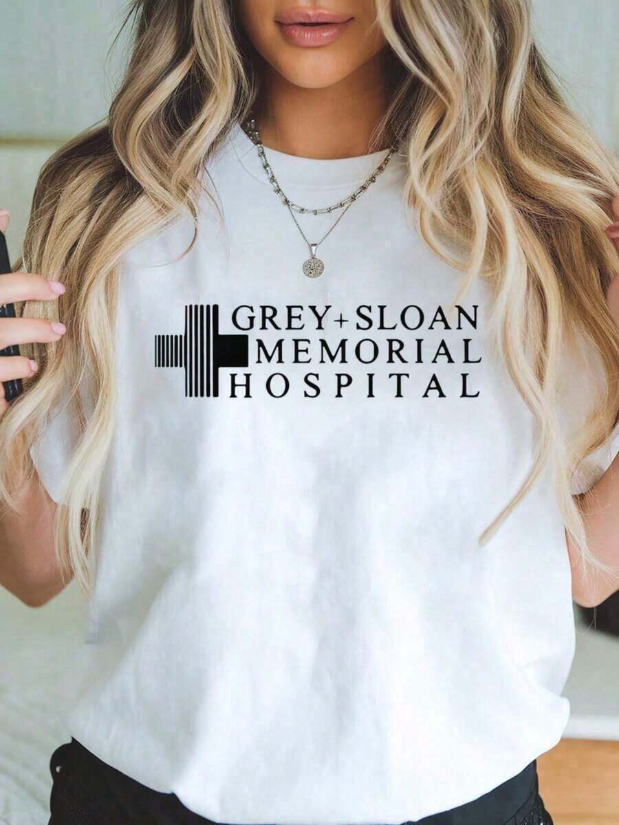 Camiseta de manga corta de algodón puro más vendida, versátil y favorecedora para la figura. Estilo de gran  recién lanzado en 2026. Top holgado de talla grande con diseño único de verano. Camiseta 100% algodón puro, gruesa, en blanco y negro, decorada con un diseño gráfico y estampado de letras a la moda, estilo unisex de manga corta. Nueva llegada para primavera, verano y otoño. Transpirable y cómodo, estilo streetwear sencillo y versátil, perfecto para conjuntos a juego para parejas. - Blanco - Ver 1