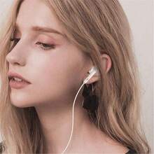1pc Wired Earphones With High-Fidelity Sound, 3.5mm Jack, Built-In Remote Control For Music, Phone Calls And Volume, In-Ear Wired Earbuds For Car Use - View 7