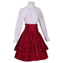 Cosplay Clothing - 230831 Court-style Midi Skirt - Brown - View 5