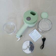 Cortador eléctrico de verduras, agitador de ajo, máquina de cocción eléctrica multifunción, procesamiento de ajo, pimientos, cebollas, especias y otros electrodomésticos de cocina - Multicolor - Ver 7