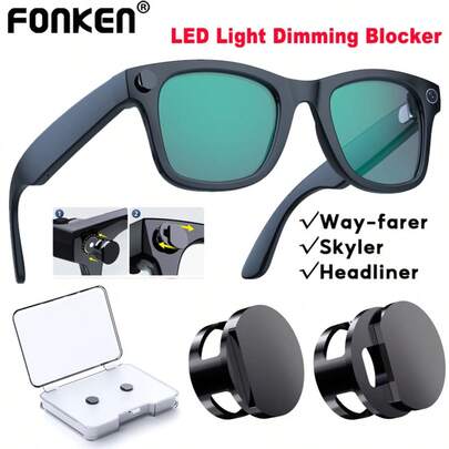 Miếng dán đèn LED chống chói phù hợp với kính Me/Ta Rayba, Way-Farer/Skyler/Headliner, kính có camera và phụ kiện kính thông minh chống chói.