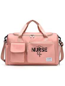 Túi du lịch cỡ lớn in hình NURSE LIFE, nhiều ngăn, tiện dụng cho việc đi làm hàng ngày và các chuyến công tác. - Nhiều màu - Xem 11