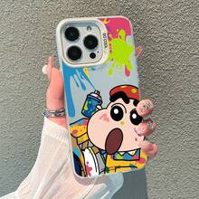 Coole Handyhülle mit Anime-Kunstwerk kompatibel mit iPhone14 Pro Max/15 Plus/15 Pro/17 Pro Max/Air/12 Pro Max/15/16 plus/16 pro/12 Pro/13 Pro Max/15 Pro Max,  Galaxy S25 Ultra/ 13/ Galaxy S25, vintage anime design minimalistischer anime stil retro anime stil einzigartiges anime muster. - Transparent Schwarz - Übersicht 7