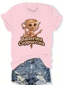 Talla Grande - Talla Grande - Camiseta Casual de Talla Grande con Mangas Cortas y Estampado de Letras, Adecuada para Verano y Primavera, Ropa de Talla Grande para Mujer - Rosa - Ver 6