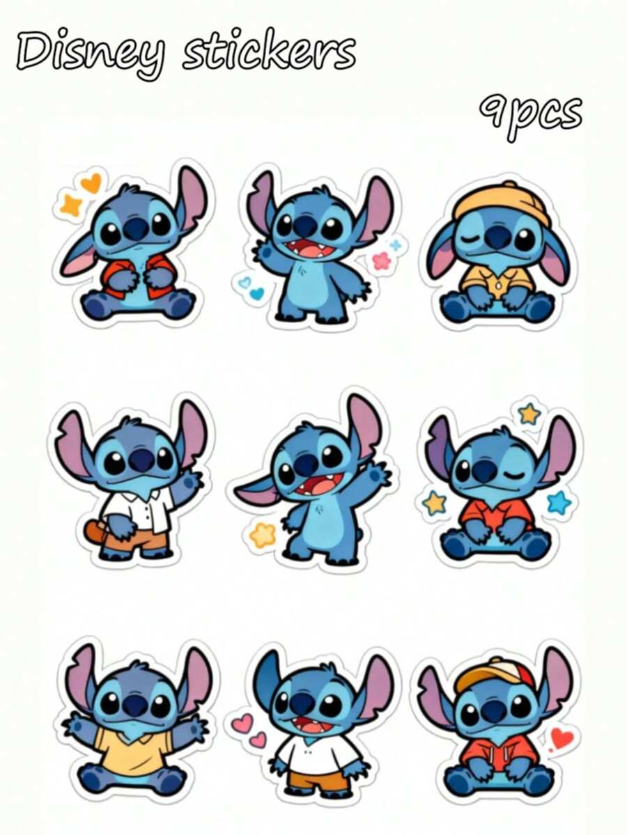 Hình dán Stitch dễ thương của Disney, hình dán Lilo & Stitch kiểu Kawaii với họa tiết hoa, hình dán chống thấm nước có thể tái sử dụng cho ly rượu, bình nước, máy tính xách tay, ốp điện thoại, bộ hình dán Stitch thẩm mỹ dành cho bé gái, món quà sinh nhật tuyệt vời cho những người yêu thích Stitch. - nhãn dán - Xem 1