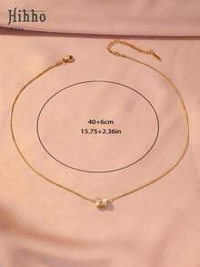 Hihho 1pc Minimalist Waist Chain Necklace For Women, Elegant Snake Bone Chain With Zirconia Pendant, Suitable For Daily, Date, Party And Other Occasions, Great Gift For Girlfriend, Best Friend, Mother - Small waist - View 10
