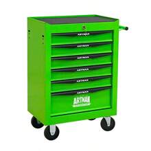 Rolling Metal Tool Chest With 6 Drawers 20" 6-Drawer Tool Chest Cabinet With Ball Bearing Drawer Slides Steel Tool Storage Box Organizer -GREEN - Green + Steel1 - View 1