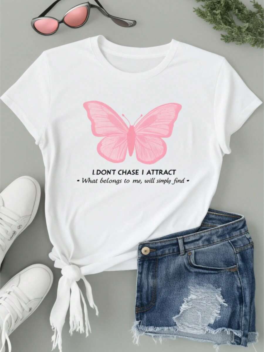 Una camiseta de manga corta blanca de mujer con cuello redondo, perfectara el uso casual de verano. Es suave y transpirable, adecuado para casa, vies y - una idea de regalo elegante y lindo para el día de la madre y lascua