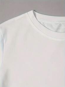 Playera Estampada De Lengua Y Letras, Blusa Casual De Manga Corta Y Cuello Redondo Para Primavera Y Verano, Ropa De Mujer - Blanco - Ver 3