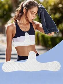 1片装胸罩内衬吸汗棉质乳垫可重复使用吸湿排汗皮肤褶皱分隔垫运动内衣垫 - 彩色 - 查看 3