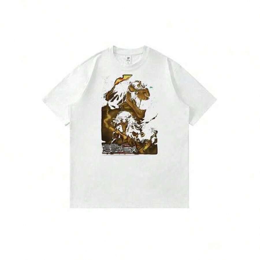 Camiseta informal con estampado Y2KAttacks-On-Titan-Annie-Leonhart-Female-Titan-Form-Anime 2026 Japanese Anime Men's T-Shirts Funny Cute Cartoon Women T-Shirt Short-Sleeved T-Shirts Graphic Tees Kawaii Printed T-Shirts Graphic T-Shirts Crew Neck 100% Cotton,Camisetas de dibujos animados para mujer,Prenda masculina de moda,Camisetas de anime japonés para hombre,Bonita camiseta estampada - Blanco - Ver 1