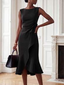 Elegant Everyday Dress, Romantic And Charming Dress For Valentine's Day Black - Black - View 2