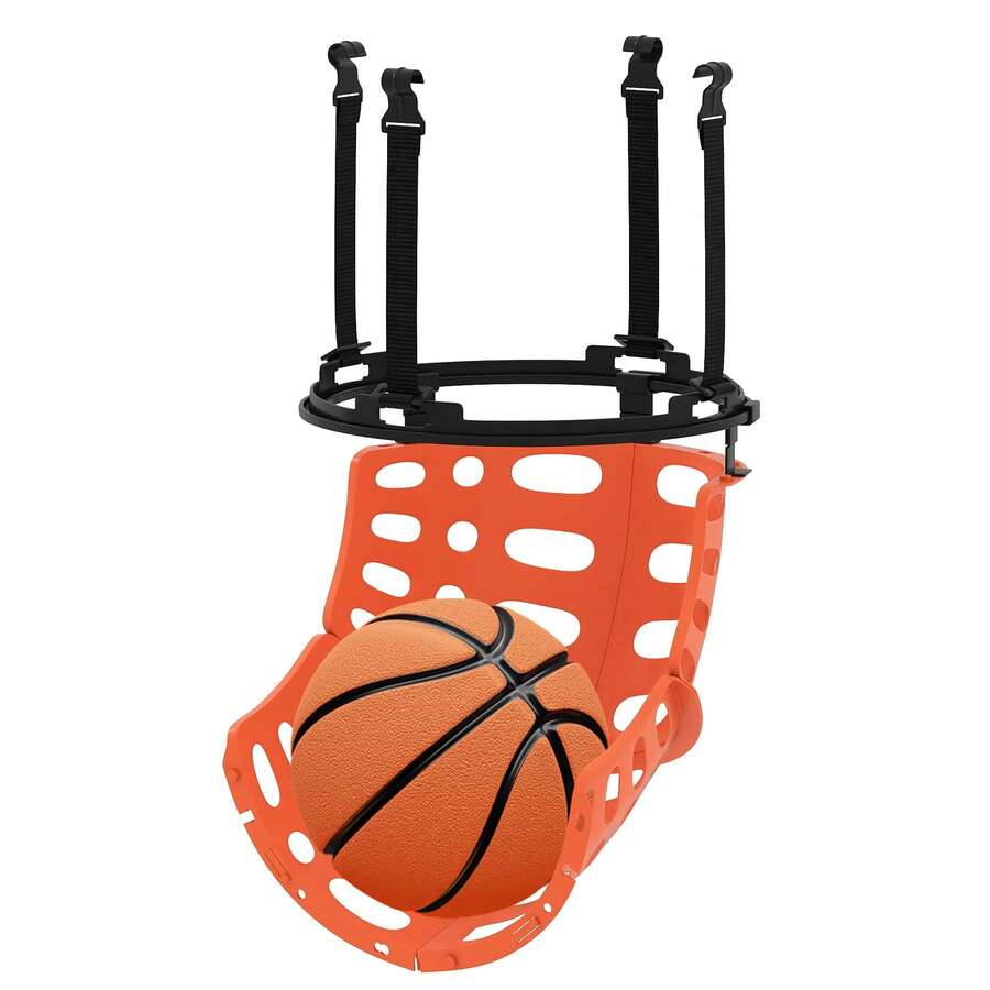 GOFLAME Basketball Rebounder 360° Rotating Basketball Return System For Adults And Teenagers Basketball Trainer With 4 Removable Hooks - Black - View 1