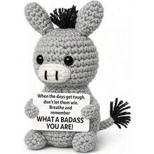 1pc Donkey Crochets Animals, An Inspirational Gift For Ladies, Men, Colleagues And Good Friends-Emotional Enhancement To Support The Little Mother's Holiday Basket Filler, Suitable For Grandchildren. - Multicolor - View 7