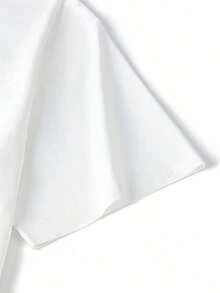 Camiseta de manga corta suelta con estampado de moda para parejas| Diseño exquisito| Esencial de verano| Fácil de combinar| Muestra tu estilo - Blanco - Ver 4