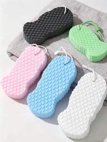 1pc Fish Scale Texture Bath Sponge - Featuring A Unique Fish Scale Texture Design, This Bath Sponge Is Exceptionally Soft To The Touch And Also Has A Unique 3D Texture. - Multicolor - View 3
