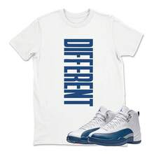 Camisetas diferentes para combinar con la Jordans 12 azul francés, camiseta retro 12 azul francés, camisetas deportivas para combinar con la Jordans 12 azul francés - forma - Ver 1