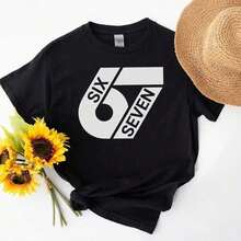 1 pieza Camiseta Divertida con Estampado de Meme "Let's Get Meme" - 100% Algodón, Manga Corta, Cuello Redondo Casual, Estilo Simple Y2K con Estampado de Letras, Ropa Urbana, Camisetas Suaves para Todas las Temporadas - Unisex, para Uso Diario en el Campus, 180g 100% Algodón - Negro-13 - Ver 1