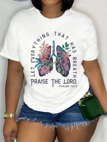 1 pieza de camiseta religiosa para mujer, camiseta vintage cristiana, camiseta de Jesús, camiseta de oración, ropa cristiana estilo hipster, camiseta con versículo bíblico, 180g, 100% algodón, los diseños están impresos. Unisexo. - Blanco - Ver 7