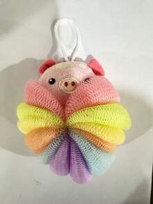 1pc Baby Bath Sponge, 2-In-1 Soft Scrub Sponge, Anti-Slip Baby Bath Glove, Thick Hanging Design, Soft & Non-Shedding Bath Sponge, 2-In-1 Double-Sided Baby Bath Towel - Multicolor - View 10