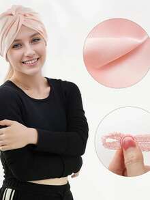 1 chiếc khăn trùm đầu bằng lụa, chống tĩnh điện, giúp giữ nếp tóc khi sấy và tạo kiểu, kèm theo dây buộc tóc cùng màu. - A - Xem 7