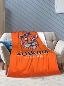 Auburn Merch Tigers Throw Blanket Warm Blankets Breathable Air Conditioner Blanket For Car Classic Outdoor Blankets For Picnic For All Season - màu đen - Xem 5
