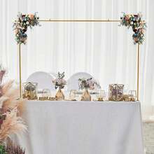 Adjustable Table Arch Stand, Over The Table Rod Stand With Clamps , Gold Metal Table Bar For Hanging Flowers , Table Arch For Birthday, Wedding,Party Decoration, Christmas, Halloween, Thanksgiving, Graduation Decorations - Xem 5