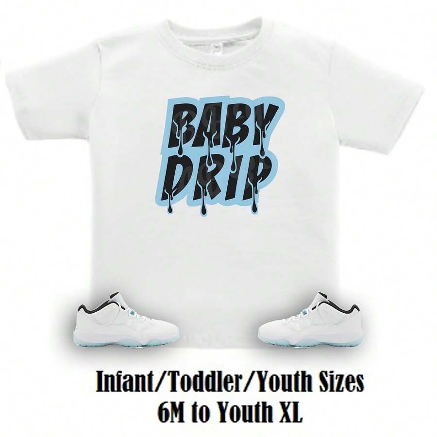 Drip Airs Jordans Retro 11 Low Legend Blue Sports T-Shirt, Retro 11 Legend Blue T-Shirt, Light Blue And White 11s T-Shirt - 款式 - 查看 1