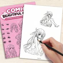 1 Piece Anime Girl Drawing Practice Sketchbook, Coloring Book Suitable For Students Back To School, Graduation Season, Painting Learning, New Year Holiday Birthday Small Gift - Multicolor - View 7