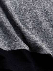 Camiseta de manga corta con estampado de gato negro asomándose en contraste de color, estilo casual y retro, adecuada para el verano - Multicolor 3 - Ver 5