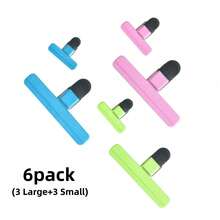 3/6pcs Chip Bag Clips, Portable Large Chip Bag Clips, Multiple Sizes Available, Upgraded Wide-Mouth Food Bag Sealing Clips, Heavy Duty Sealing Pliers Tool, Kitchen Storage Accessories - Multicolor - View 13