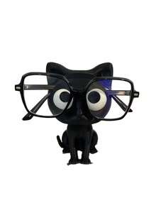 3D Printed Black Cat Glasses Holder, Cute Kitten Eyewear Stand Desktop Storage, Compact Storage Display Decor, Home Office Bookshelf Desk, Gift For Cat Lovers - Multicolor - View 9