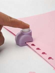 1pc Heart Shaped Hole Punch, For Handmade Cards, Albums And Crafts - Perfect For Valentine's Day - Magazine Supplies - Office Stationery - One Size Fits All - View 4