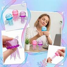 Đồ chơi bóp mềm Needoh Nice Cube Swirl hình sứa nhiều màu, bộ sưu tập đồ chơi fidget đàn hồi chậm, đồ chơi bóp mềm dạng thạch đàn hồi chậm, hộp mù, bóng cao su mềm giảm căng thẳng, thiết bị giảm áp lực ngón tay cho văn phòng và gia đình, đồ chơi giảm lo âu, trang trí bàn làm việc thẩm mỹ cao, phù hợp cho tiệc sinh nhật, quà tặng lễ hội, vật phẩm làm đầy túi quà, phần thưởng tiệc, quà tặng nhỏ giảm căng thẳng - Nhiều màu - Xem 5