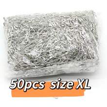 50/12入不鏽鋼安全針胸針 DIY 珠寶針，適用於珠寶製作配件用品 - 銀色 - 查看 16