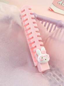 New Rabbit Shaped Foldable Comb, Cute Compact Portable Hair Brush For Students, Women Hair Massage Comb - Multicolor - View 6