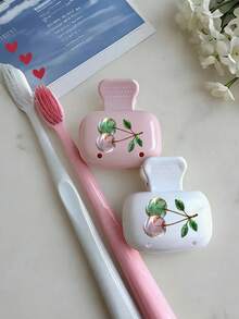 Tempat Sikat Gigi Dopamin Desain Kristal Ceri - Pola Ceri yang Lucu dan Cantik, Pengorganisasian Rumah, Set Klip Sikat Gigi dan Pelindung Kartun, Desain Ringkas dan Portabel Mudah Dibawa, Melindungi Kepala Sikat Gigi, Dilengkapi Lubang Ganda untuk Drainase dan Ventilasi, Cocok untuk Penggunaan di Rumah, Asrama, dan Perjalanan | Rak Penyimpanan Kepala Sikat Gigi yang Lucu, Cocok untuk Pengorganisasian Kamar Mandi, Cocok untuk Penggunaan di Rumah dan Asrama - MultiWarna - View 2
