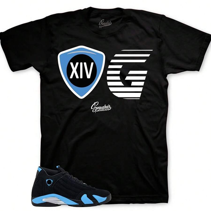 Camisetas a juego con las zapatillas Retro 14 University Blue AJ14 - Camiseta original - forma - Ver 1