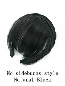 Peruca com Faixa de Cabelo e Franja Trançada de 8,6 Polegadas, Feita de Fibra de Poliéster. Fácil de Usar, Cobertura Perfeita de Cabelos Brancos, Beleza Natural, Acessórios de Cabelo para Escola - Multicolorido - Visão 15