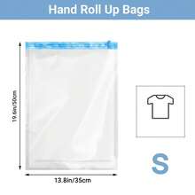 Travel Essential Rollup Vacuum Storage Bags, Waterproof & Moisture-Proof Clothes & Luggage Compression Bags - View 1
