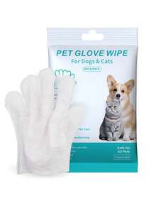 Multifunctional Pet Cleaning Gloves, Waterless Rinse-Free Disposable Bathing Wipes, Suitable For Cats And Dogs, Skin-Friendly Non-Irritating, Portable, Deodorizing, Etc. - White - View 12